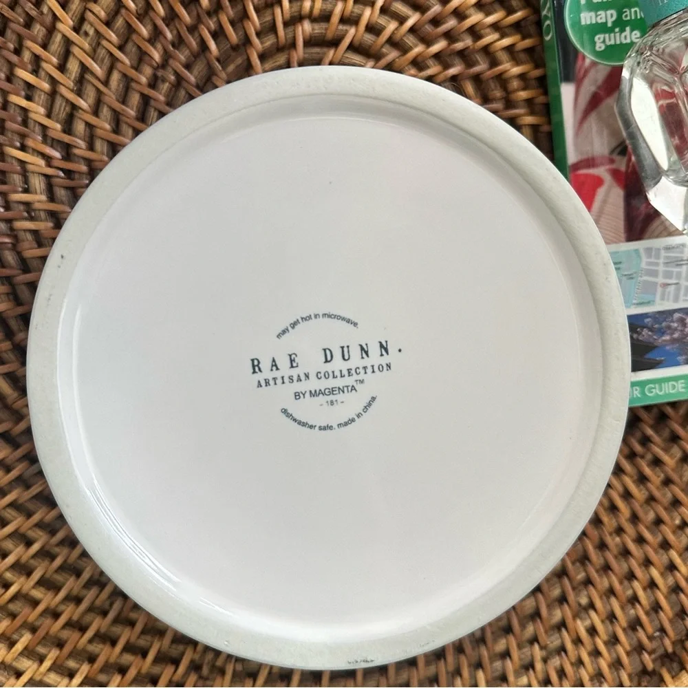 Rae Dunn by Magenta White “BARK” Pet Food or Water 6” Ceramic Bowl